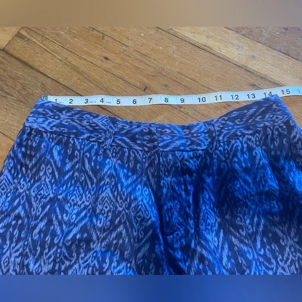 Cynthia Rowley women’s size 2 linen shorts blue boho beachy breathable